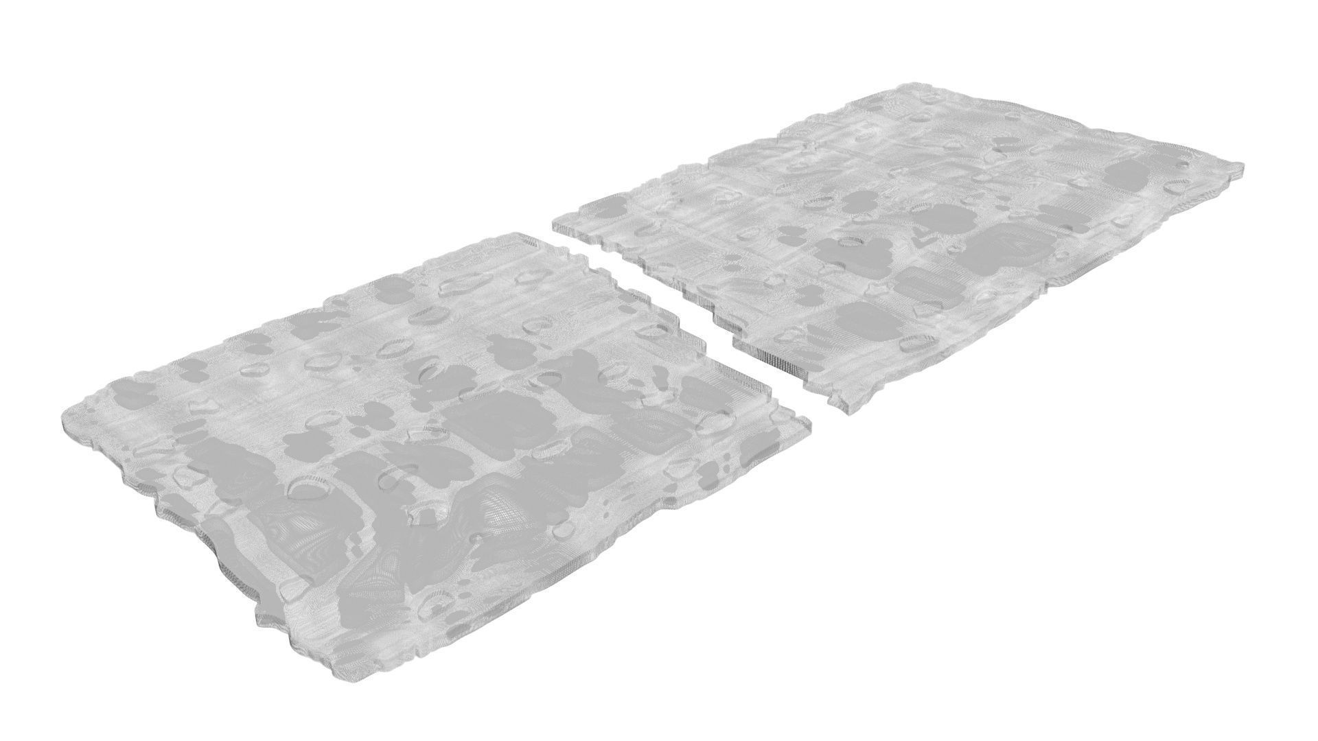 Broken Brown Cracker Bread 3D model_20