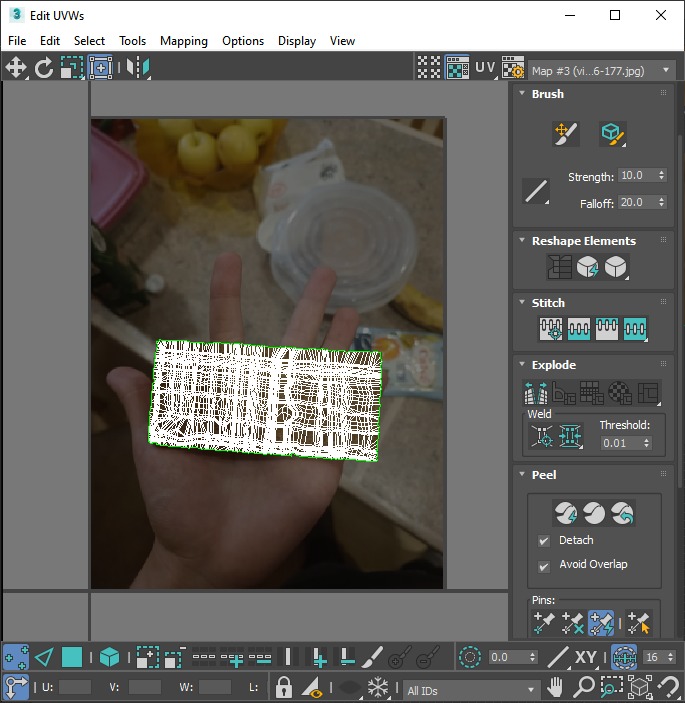 Broken Brown Cracker Bread 3D model_35