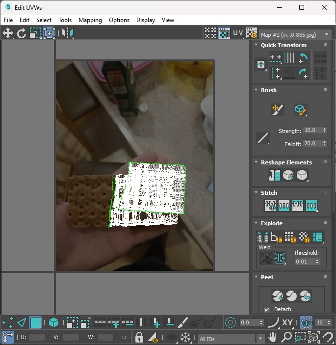 Broken Brown Cracker Bread 3D model_37