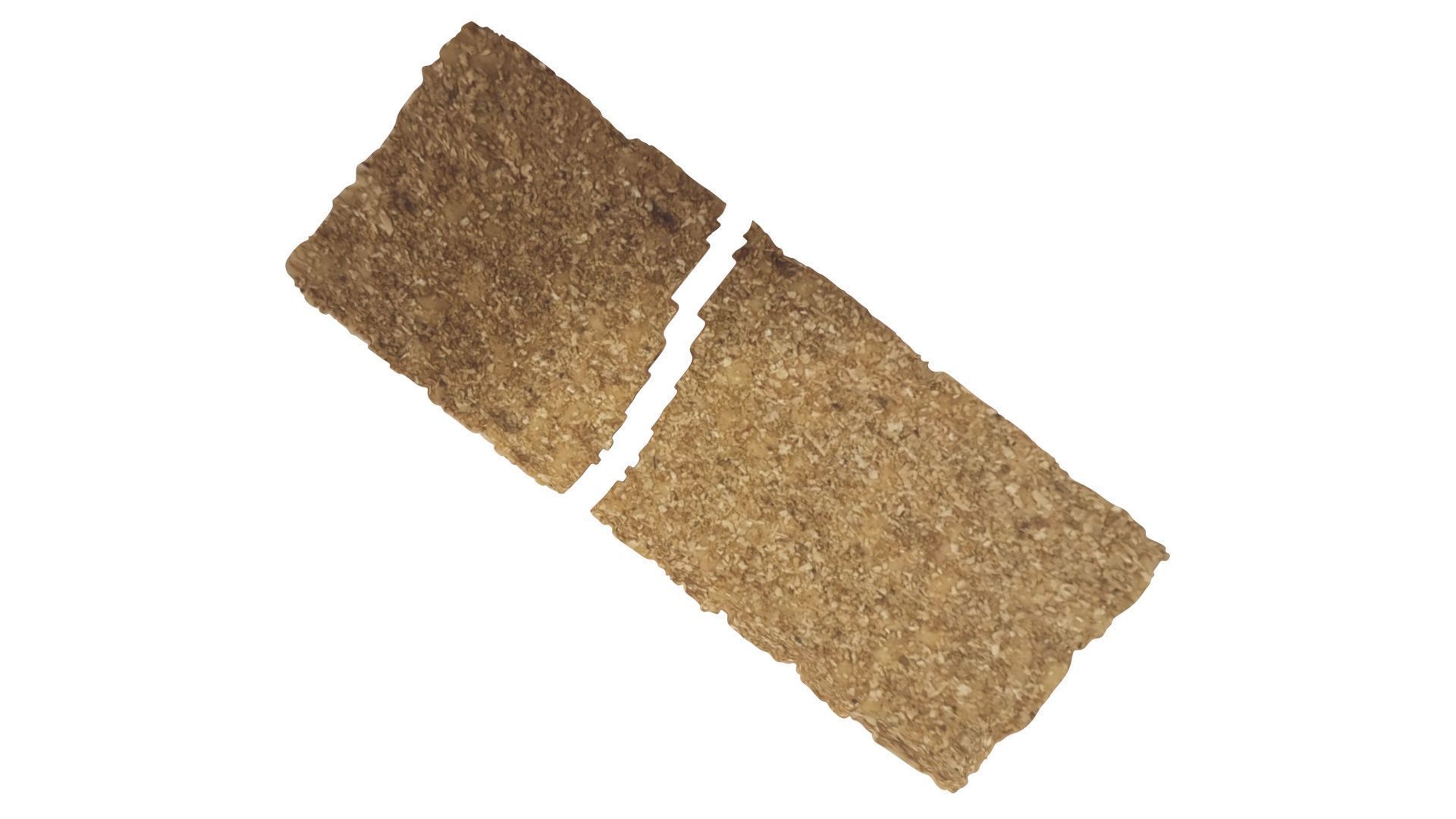 Broken Brown Cracker Bread 3D model_12