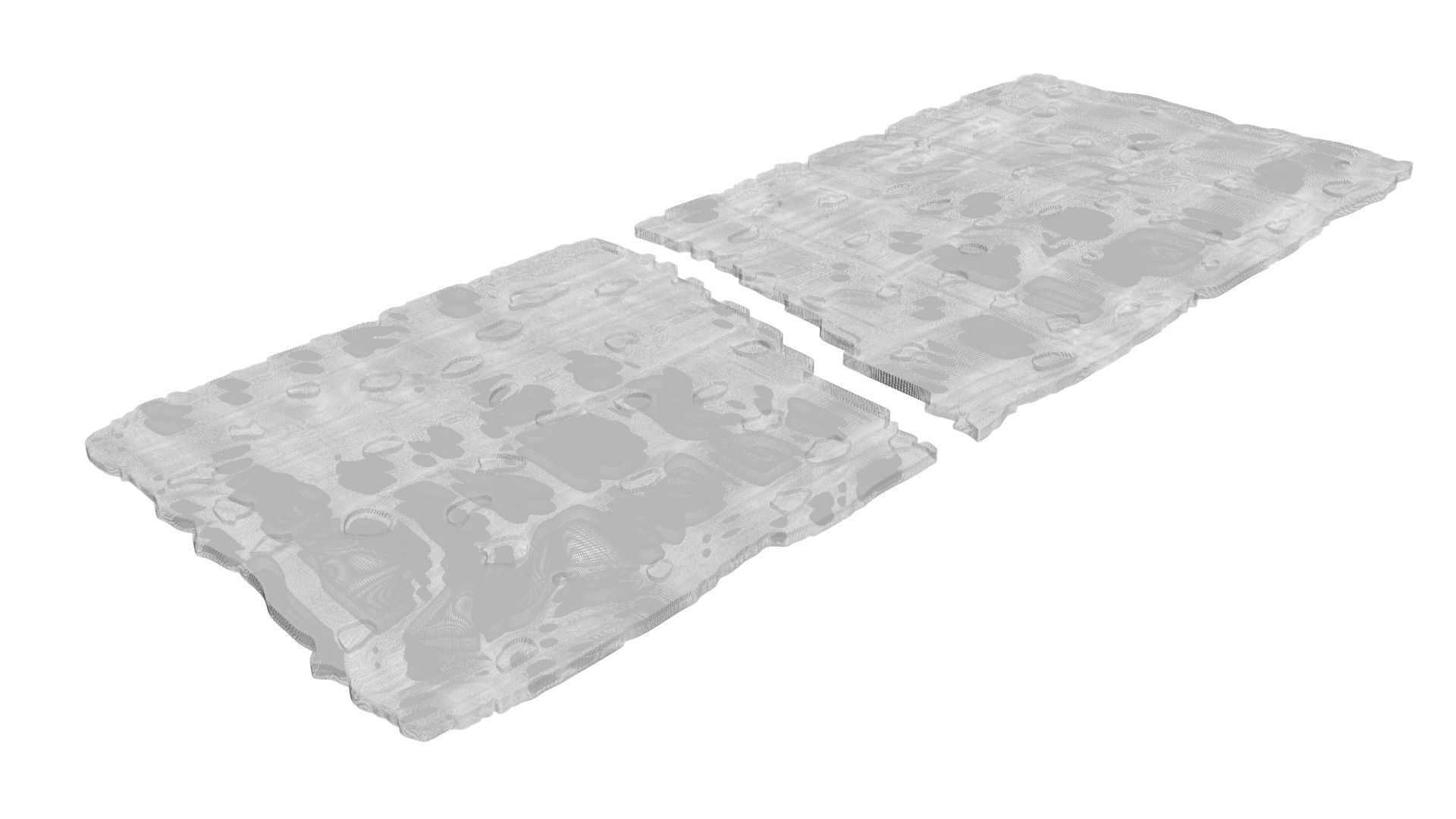 Broken Brown Cracker Bread 3D model_25