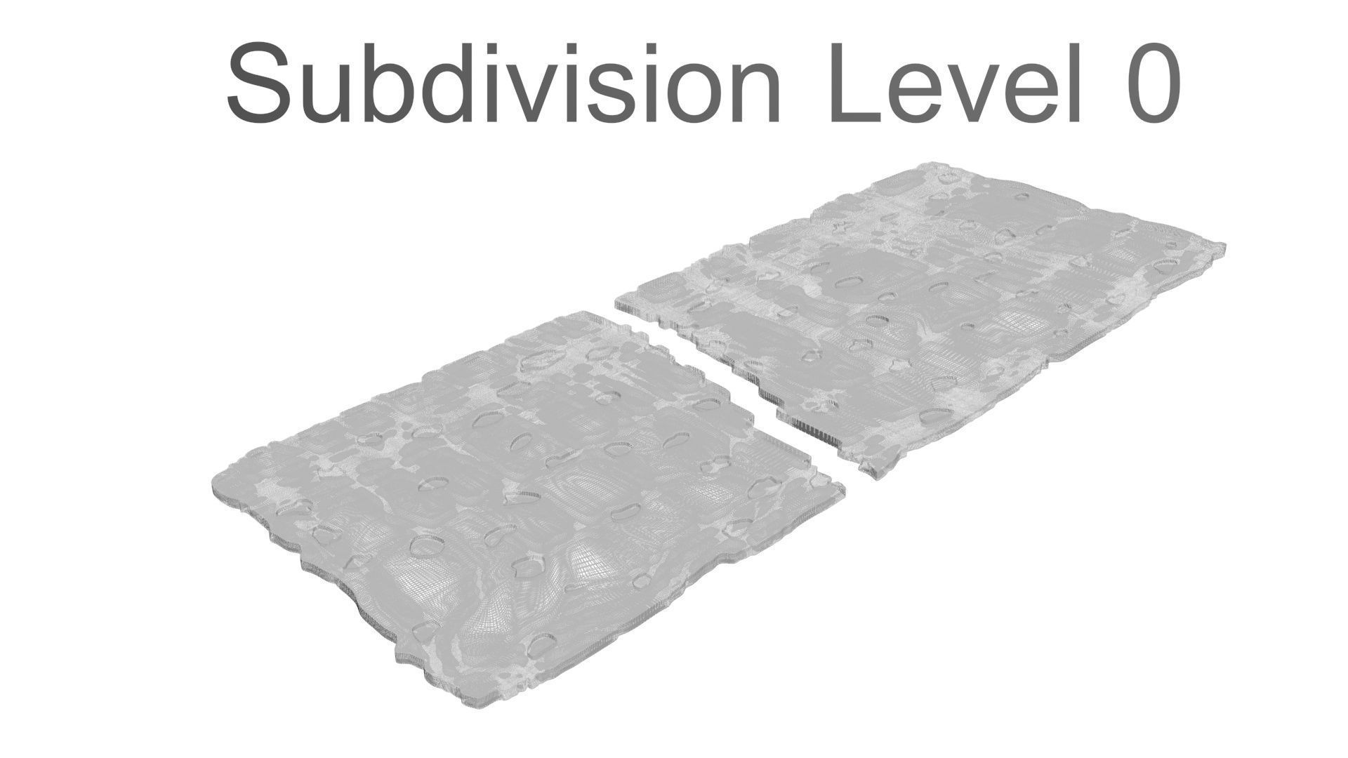 Broken Brown Cracker Bread 3D model_33