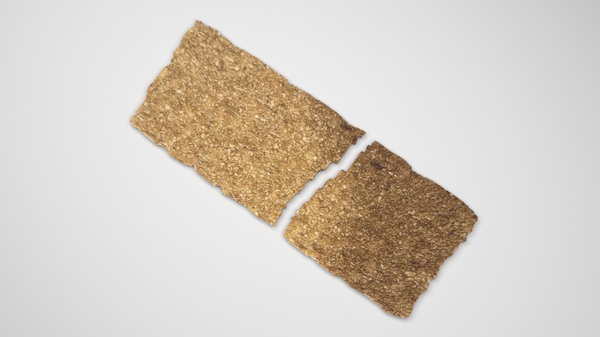Broken Brown Cracker Bread 3D model_4