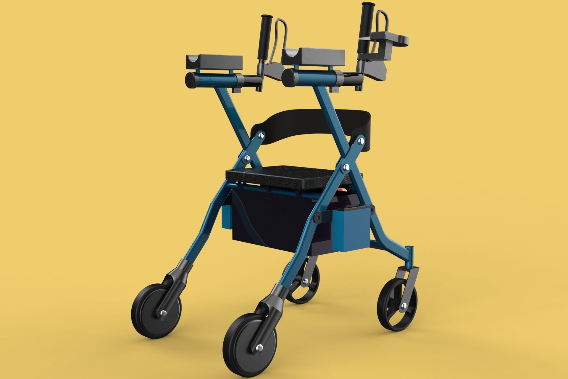 ELECTRIC ROLLATOR ROLLING WHEELED WALKER FOLDING WALKING FRAME 3D model_9