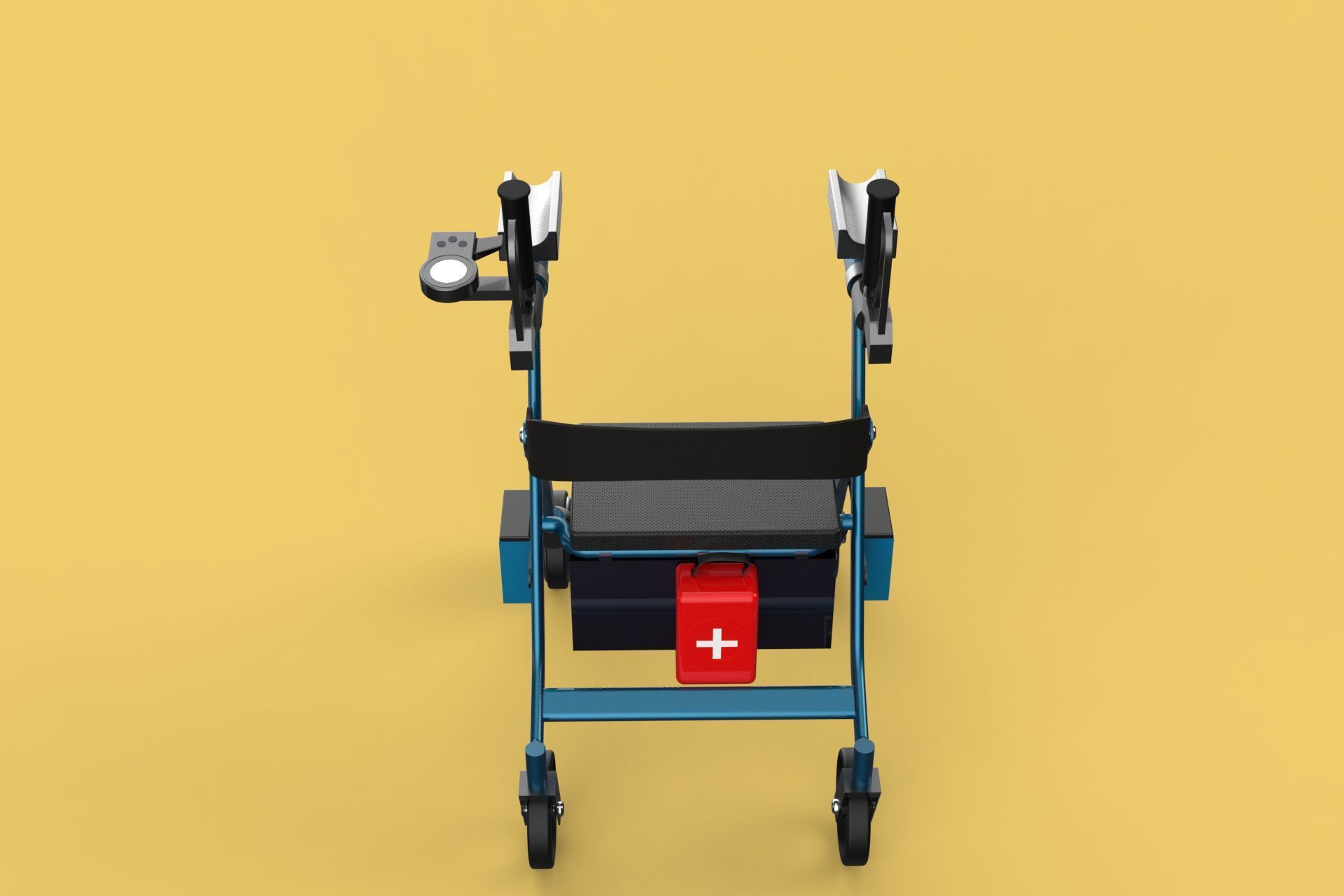 ELECTRIC ROLLATOR ROLLING WHEELED WALKER FOLDING WALKING FRAME 3D model_3