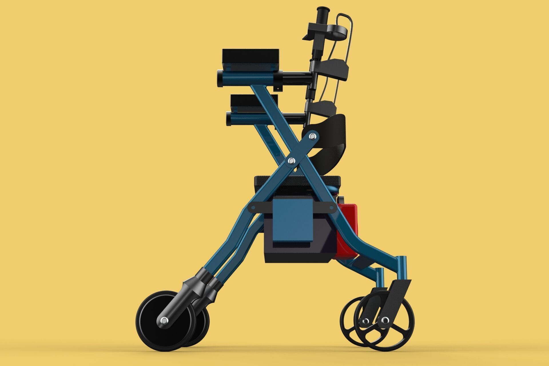 ELECTRIC ROLLATOR ROLLING WHEELED WALKER FOLDING WALKING FRAME 3D model_28