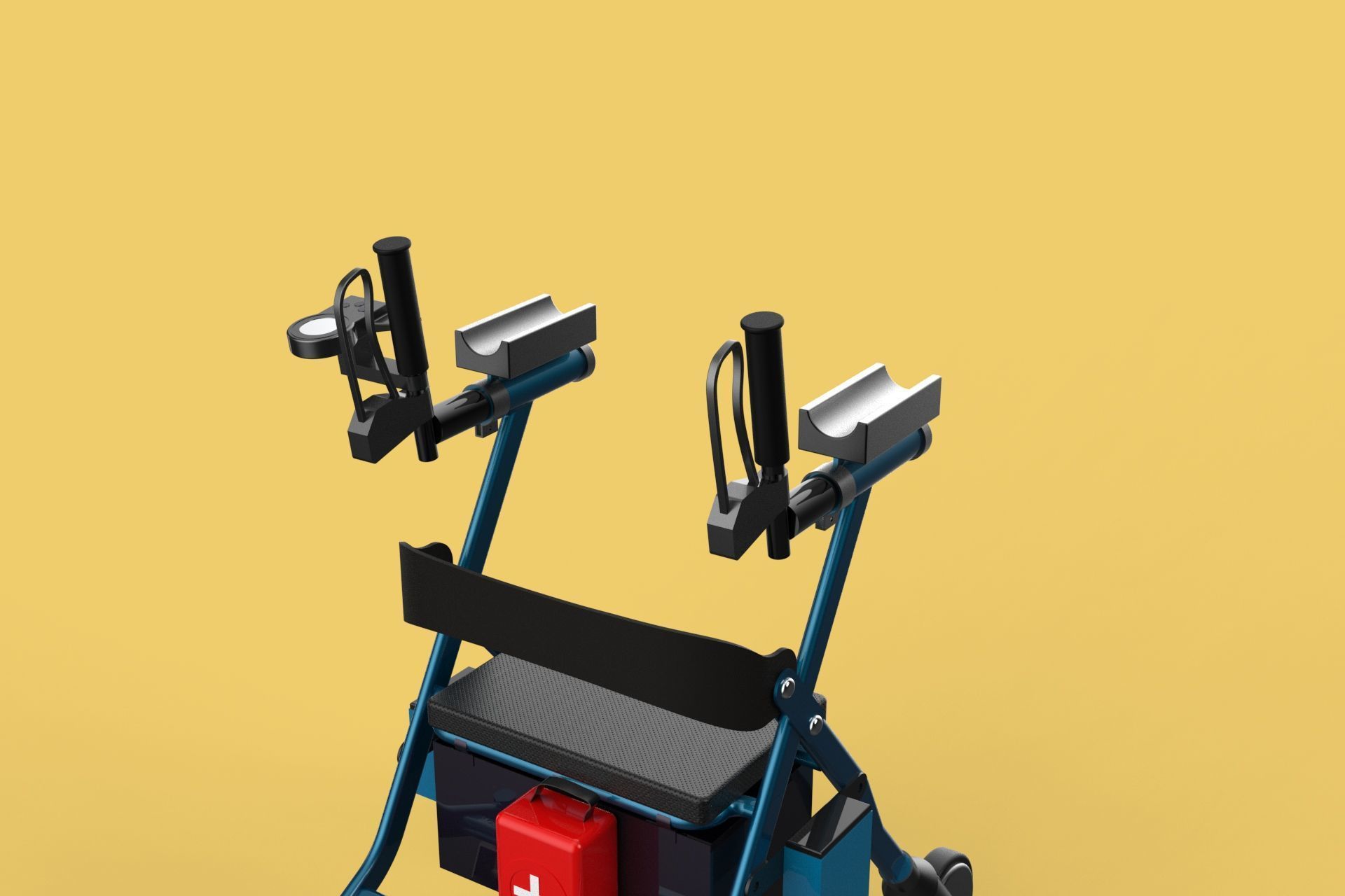 ELECTRIC ROLLATOR ROLLING WHEELED WALKER FOLDING WALKING FRAME 3D model_23