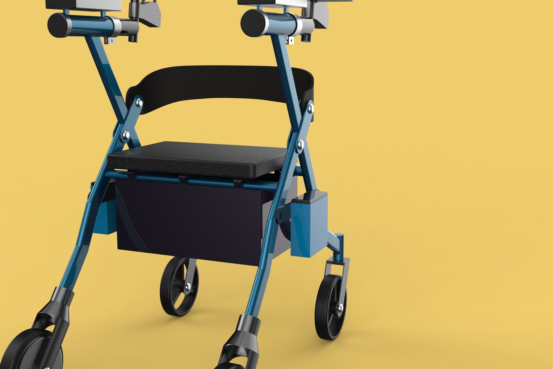 ELECTRIC ROLLATOR ROLLING WHEELED WALKER FOLDING WALKING FRAME 3D model_26