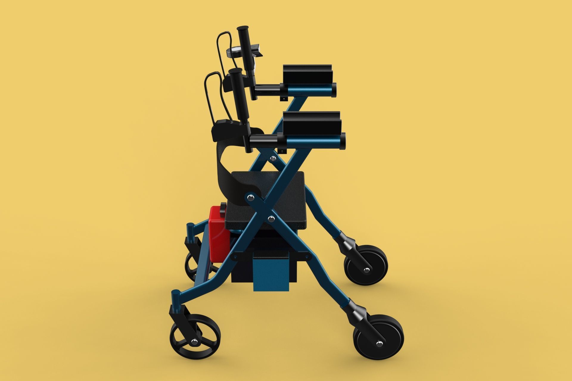 ELECTRIC ROLLATOR ROLLING WHEELED WALKER FOLDING WALKING FRAME 3D model_31