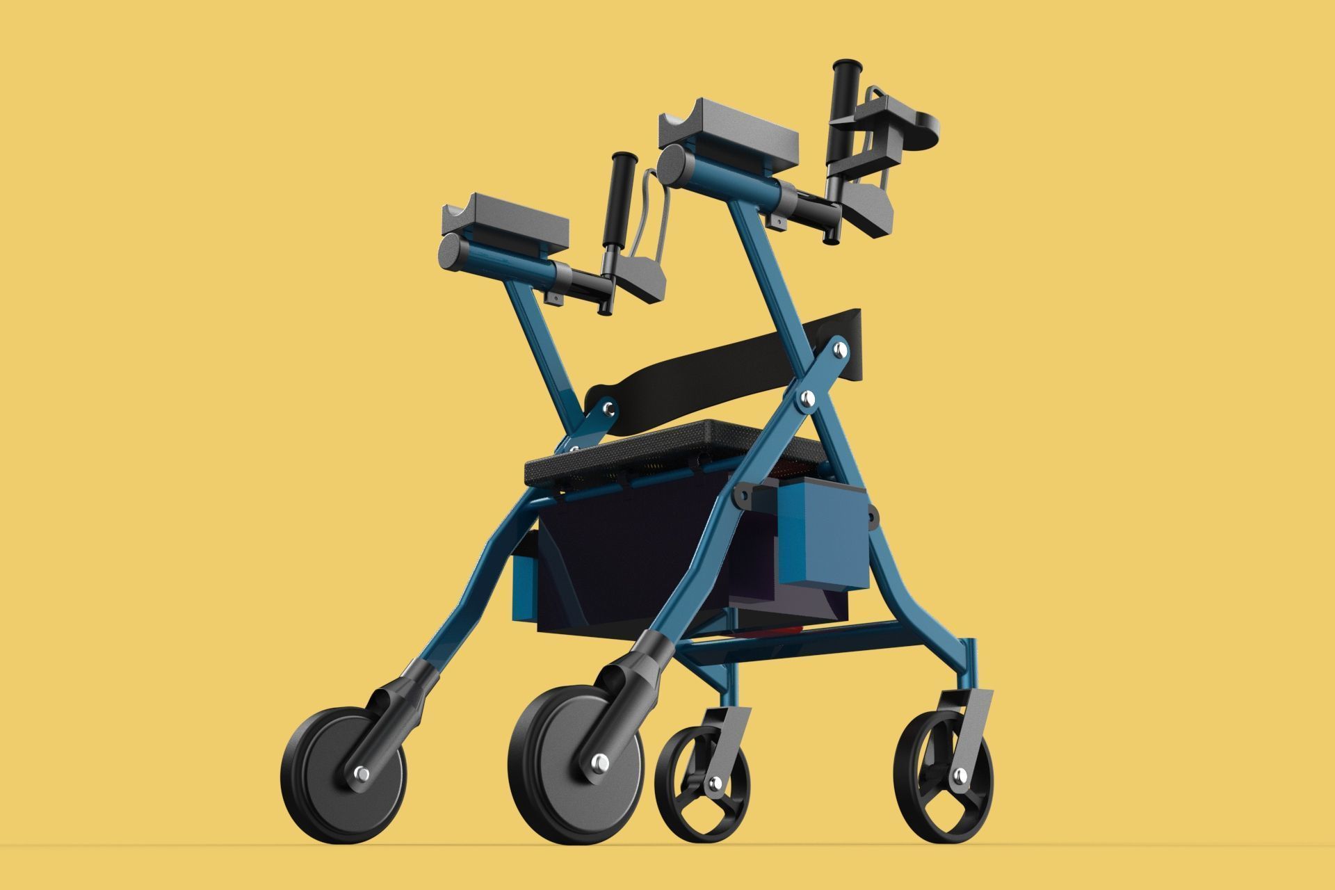 ELECTRIC ROLLATOR ROLLING WHEELED WALKER FOLDING WALKING FRAME 3D model_14
