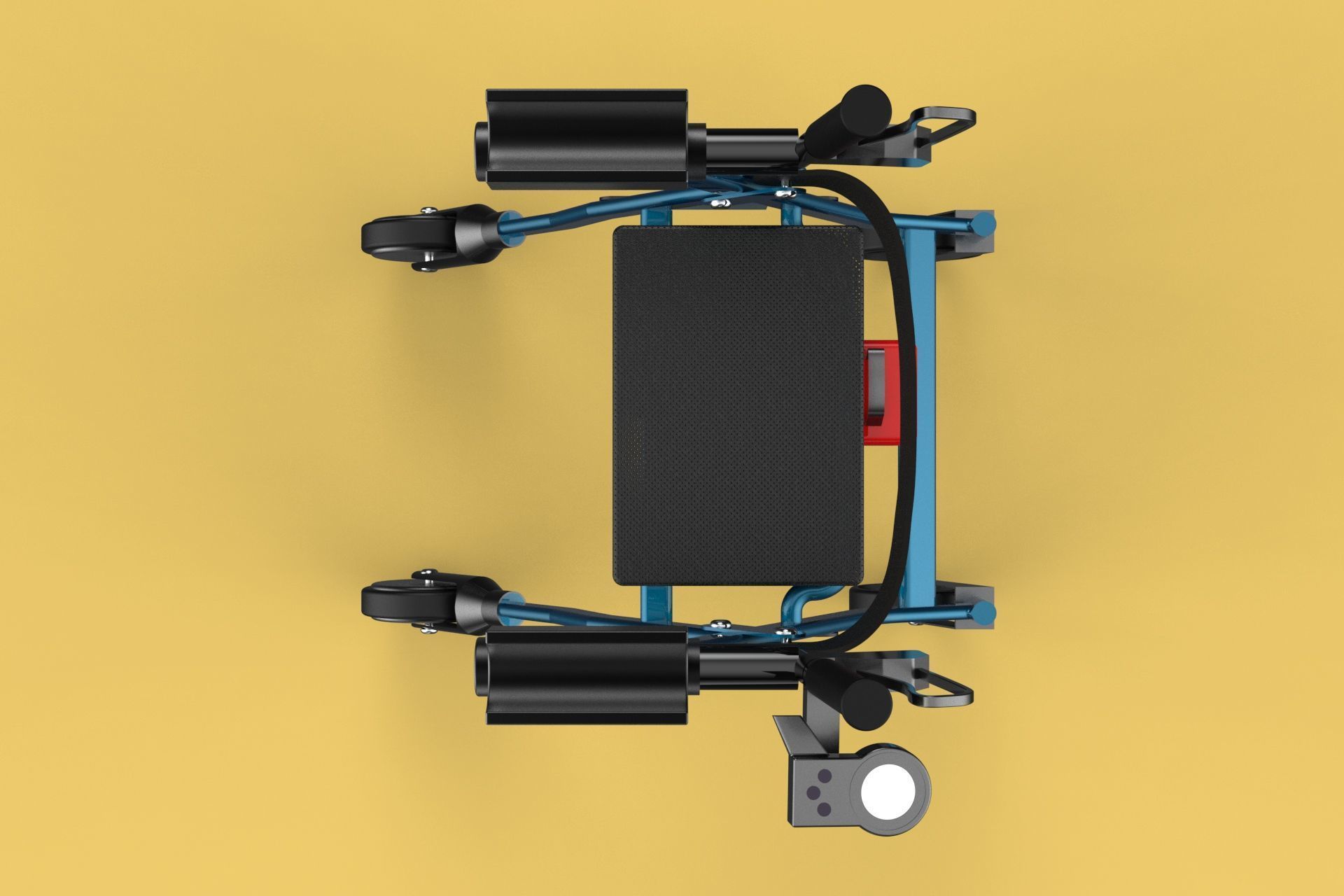 ELECTRIC ROLLATOR ROLLING WHEELED WALKER FOLDING WALKING FRAME 3D model_4