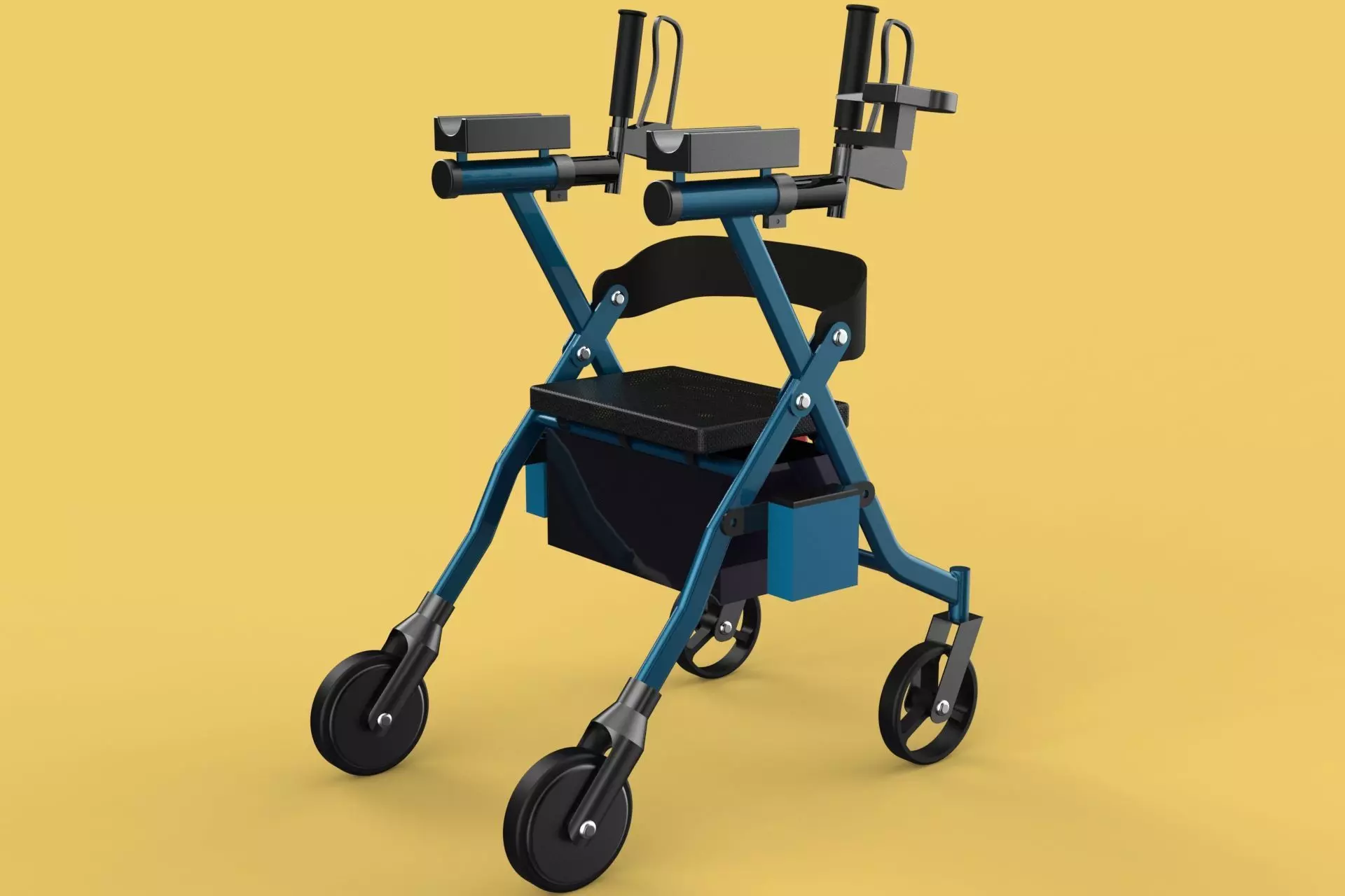 ELECTRIC ROLLATOR ROLLING WHEELED WALKER FOLDING WALKING FRAME 3D model_0