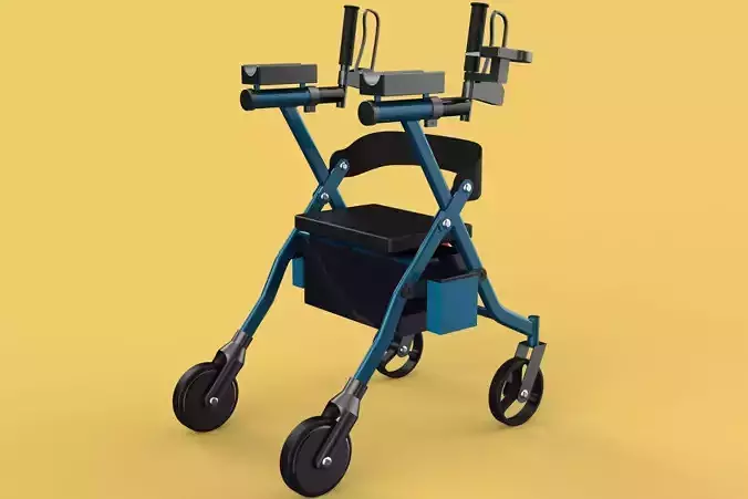 ELECTRIC ROLLATOR ROLLING WHEELED WALKER FOLDING WALKING FRAME 3D model