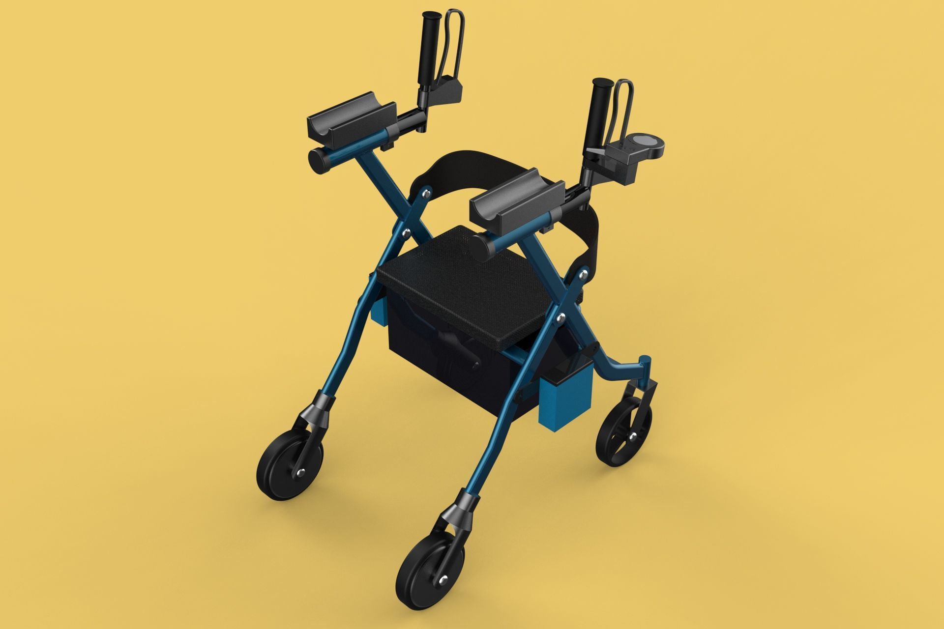 ELECTRIC ROLLATOR ROLLING WHEELED WALKER FOLDING WALKING FRAME 3D model_5