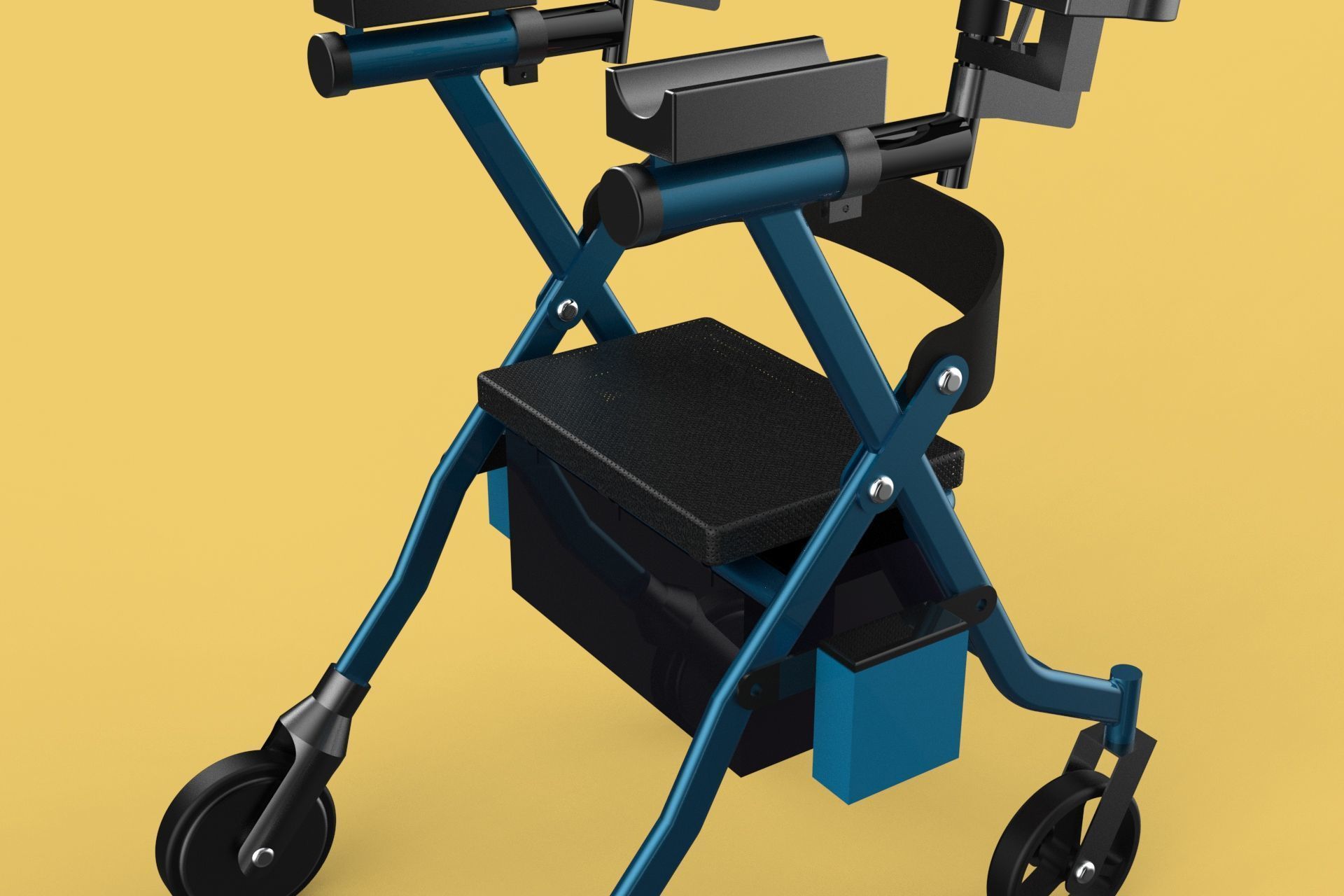 ELECTRIC ROLLATOR ROLLING WHEELED WALKER FOLDING WALKING FRAME 3D model_18