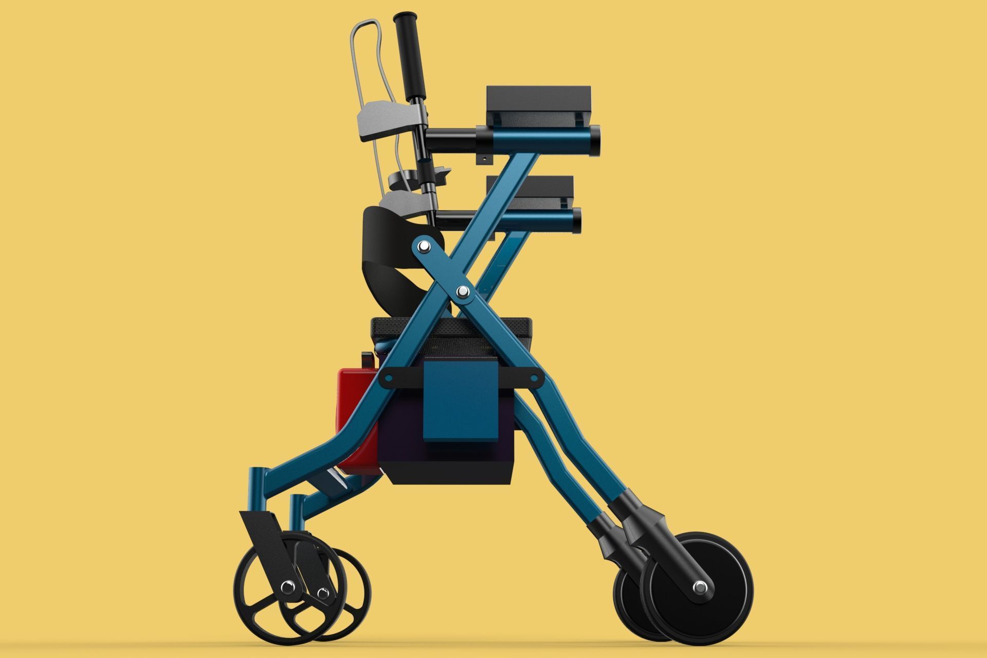 ELECTRIC ROLLATOR ROLLING WHEELED WALKER FOLDING WALKING FRAME 3D model_30