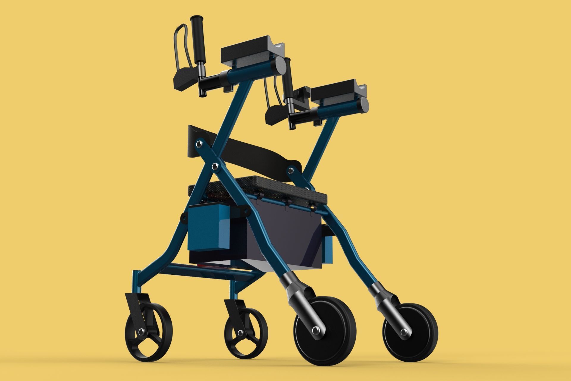 ELECTRIC ROLLATOR ROLLING WHEELED WALKER FOLDING WALKING FRAME 3D model_17