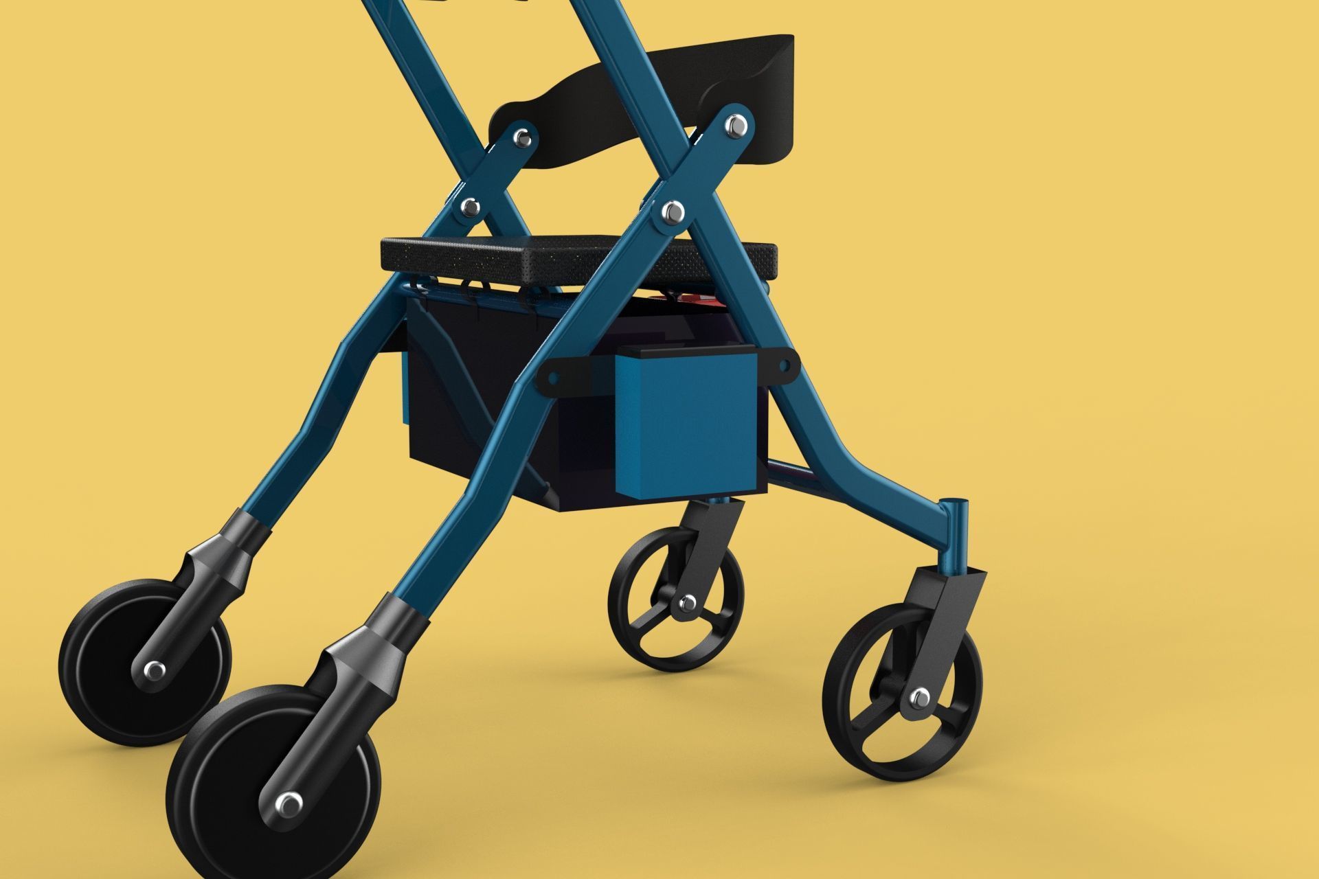 ELECTRIC ROLLATOR ROLLING WHEELED WALKER FOLDING WALKING FRAME 3D model_27