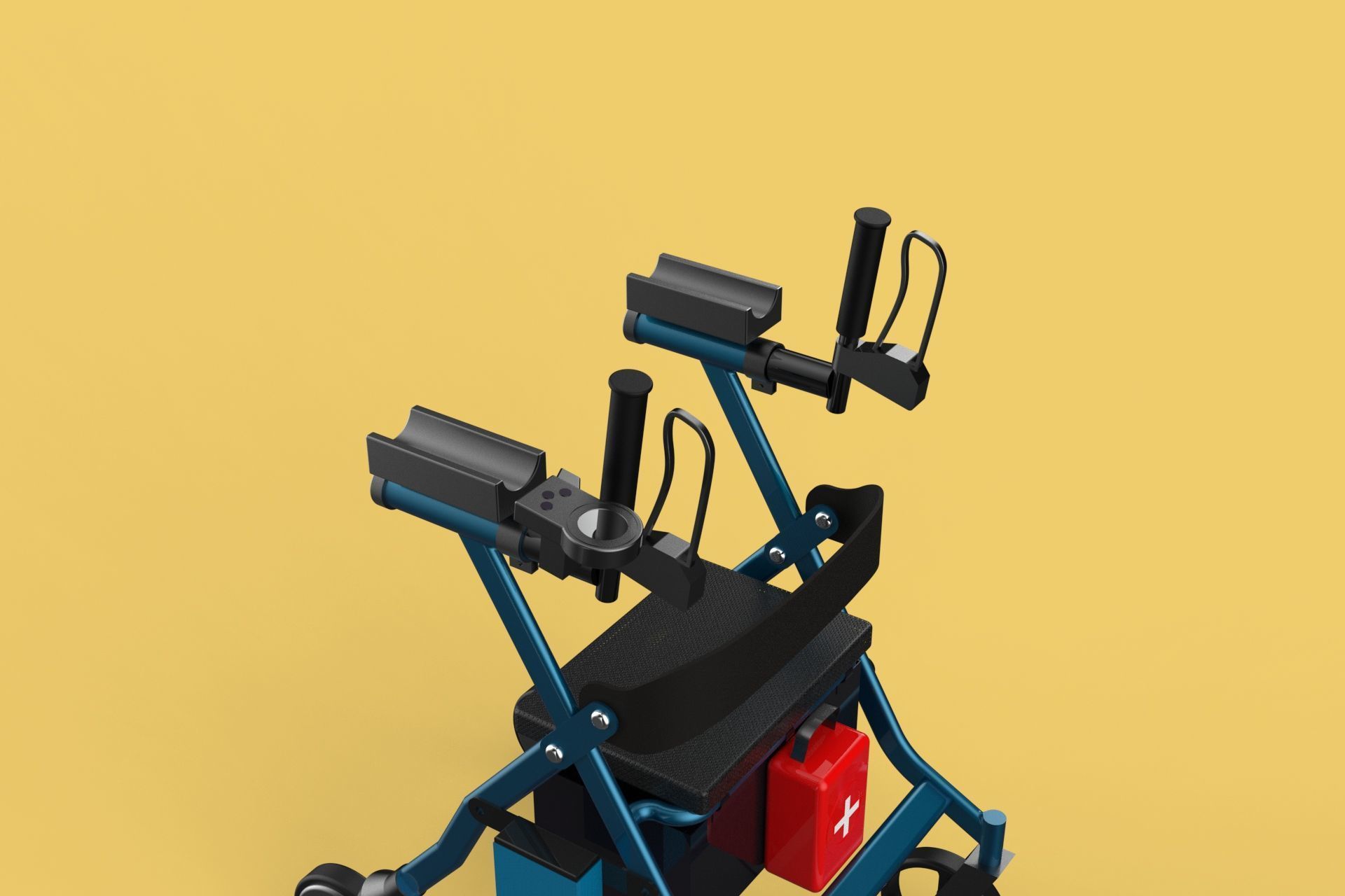 ELECTRIC ROLLATOR ROLLING WHEELED WALKER FOLDING WALKING FRAME 3D model_20