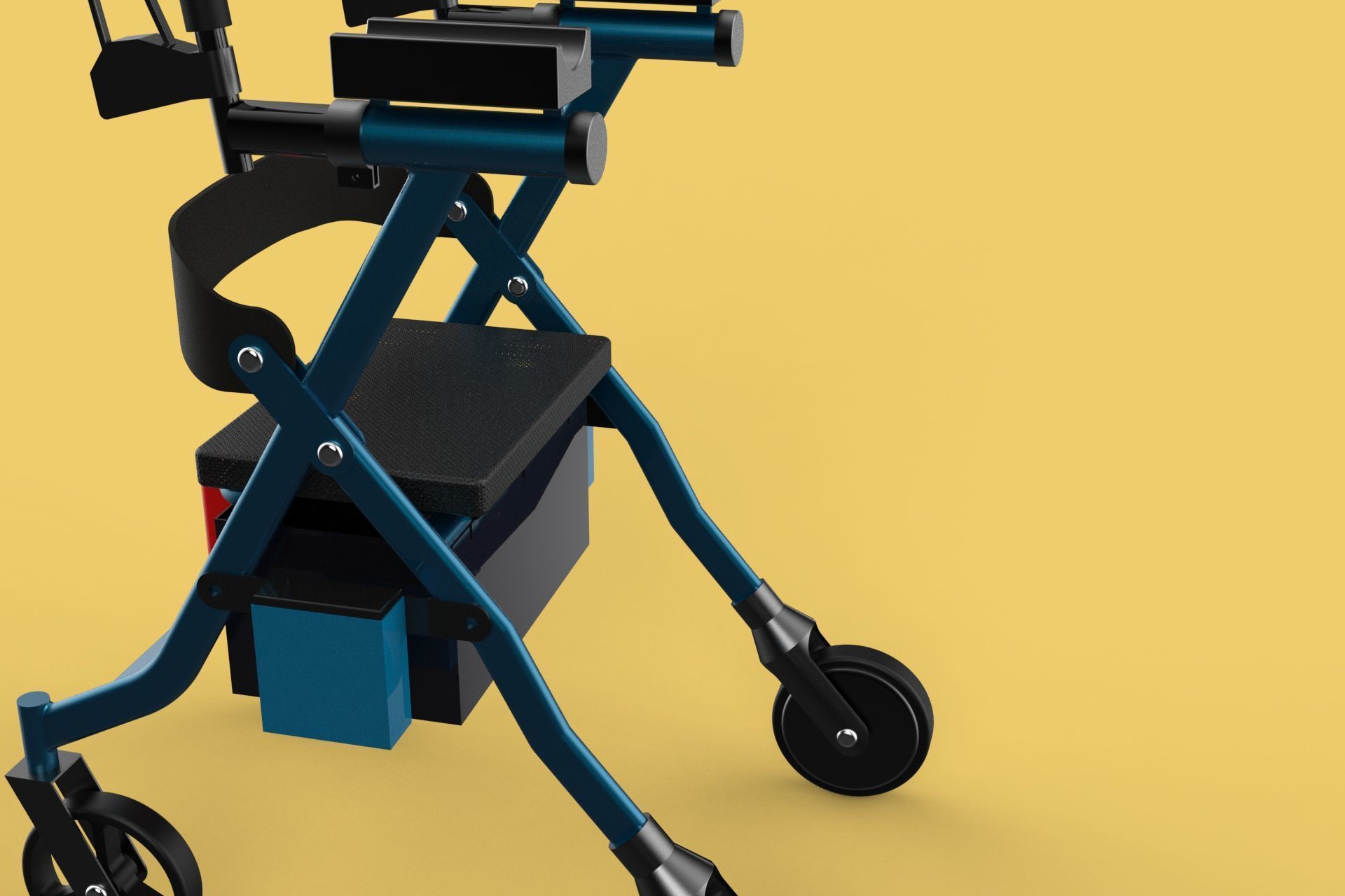 ELECTRIC ROLLATOR ROLLING WHEELED WALKER FOLDING WALKING FRAME 3D model_25