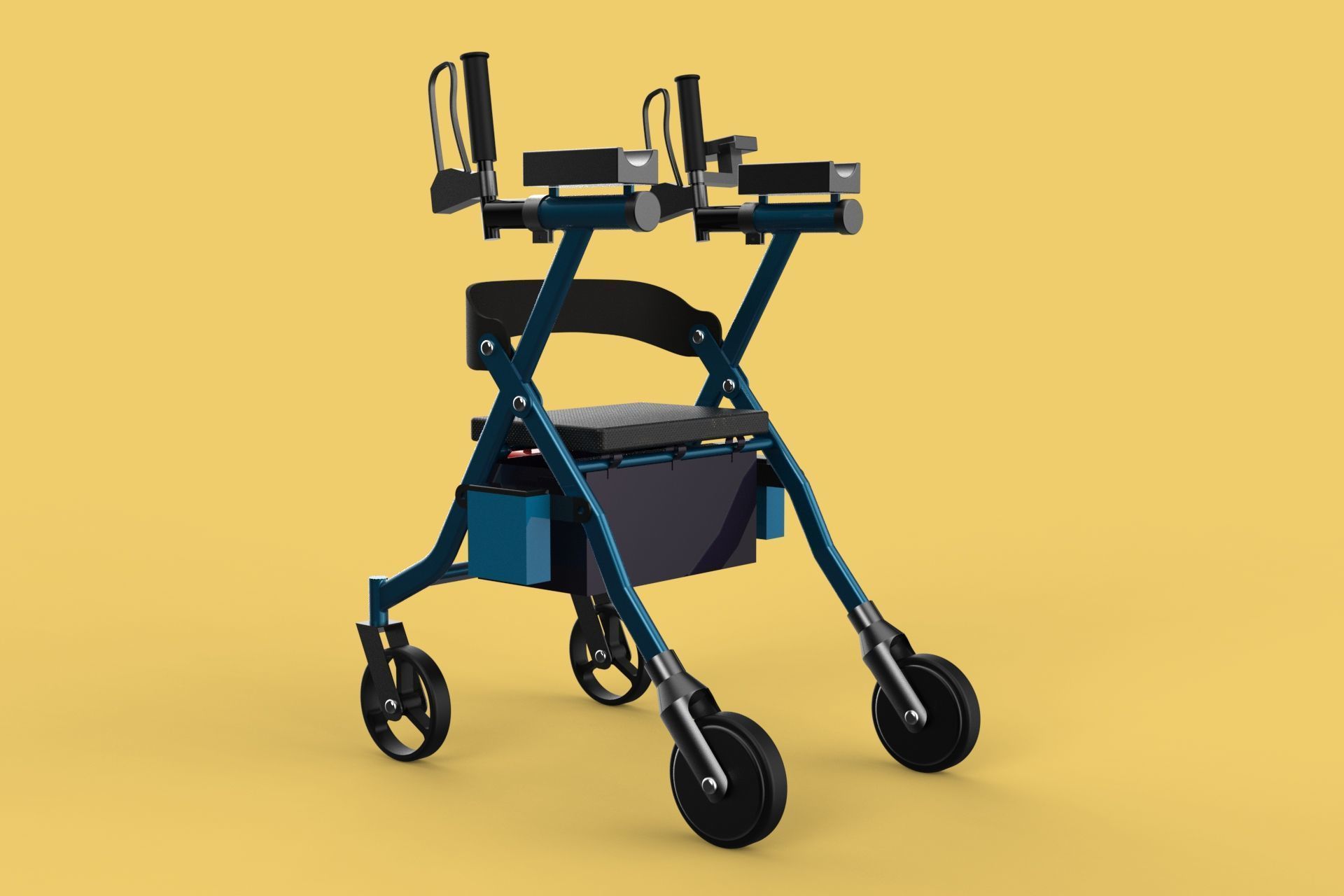 ELECTRIC ROLLATOR ROLLING WHEELED WALKER FOLDING WALKING FRAME 3D model_13