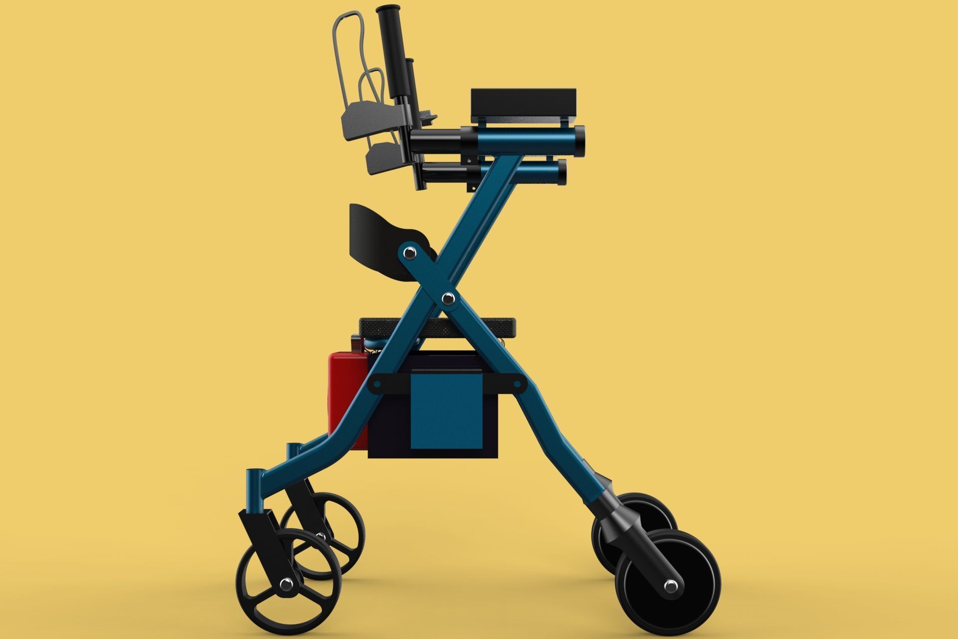 ELECTRIC ROLLATOR ROLLING WHEELED WALKER FOLDING WALKING FRAME 3D model_29