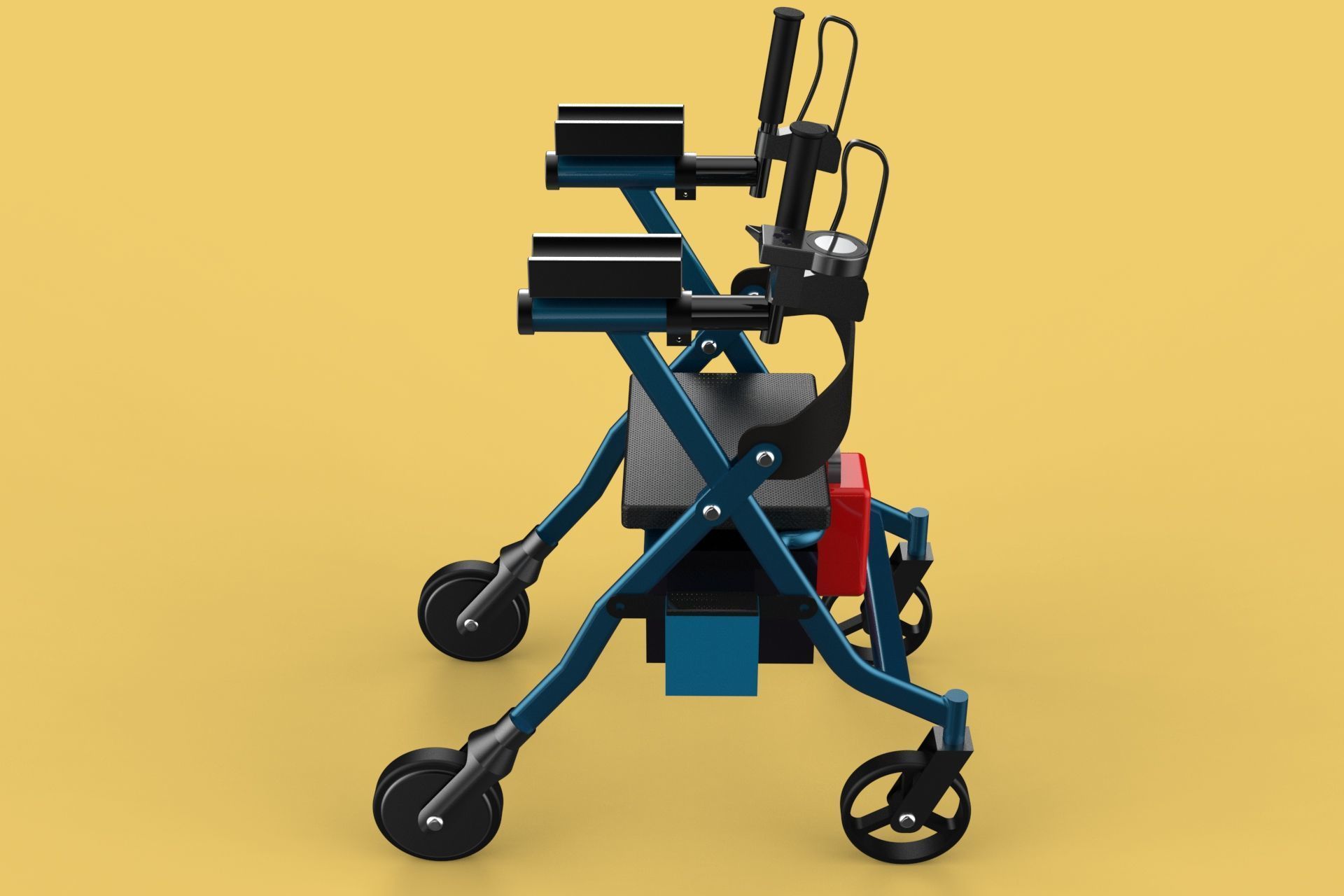 ELECTRIC ROLLATOR ROLLING WHEELED WALKER FOLDING WALKING FRAME 3D model_22