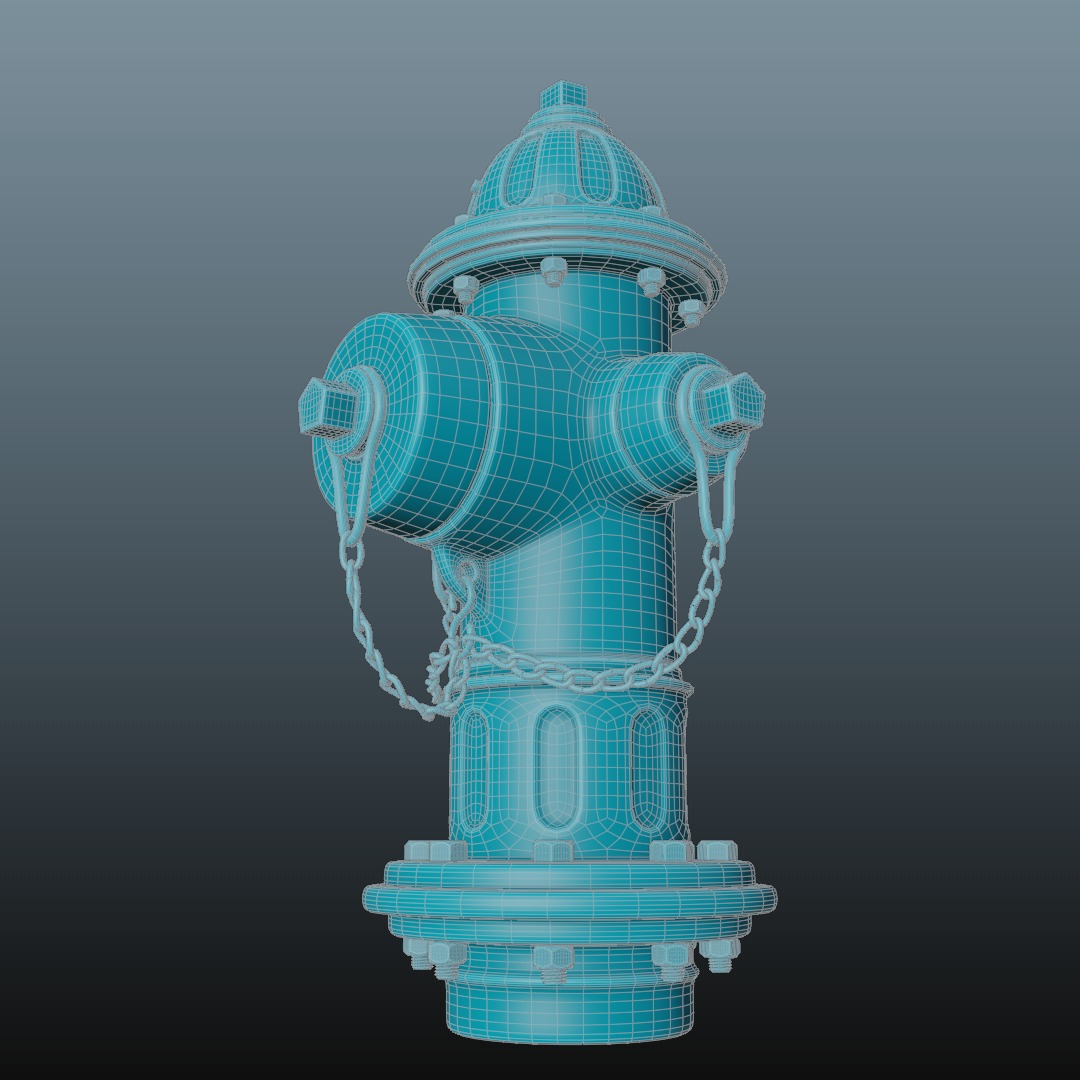 Fire Hydrant 3D model_15