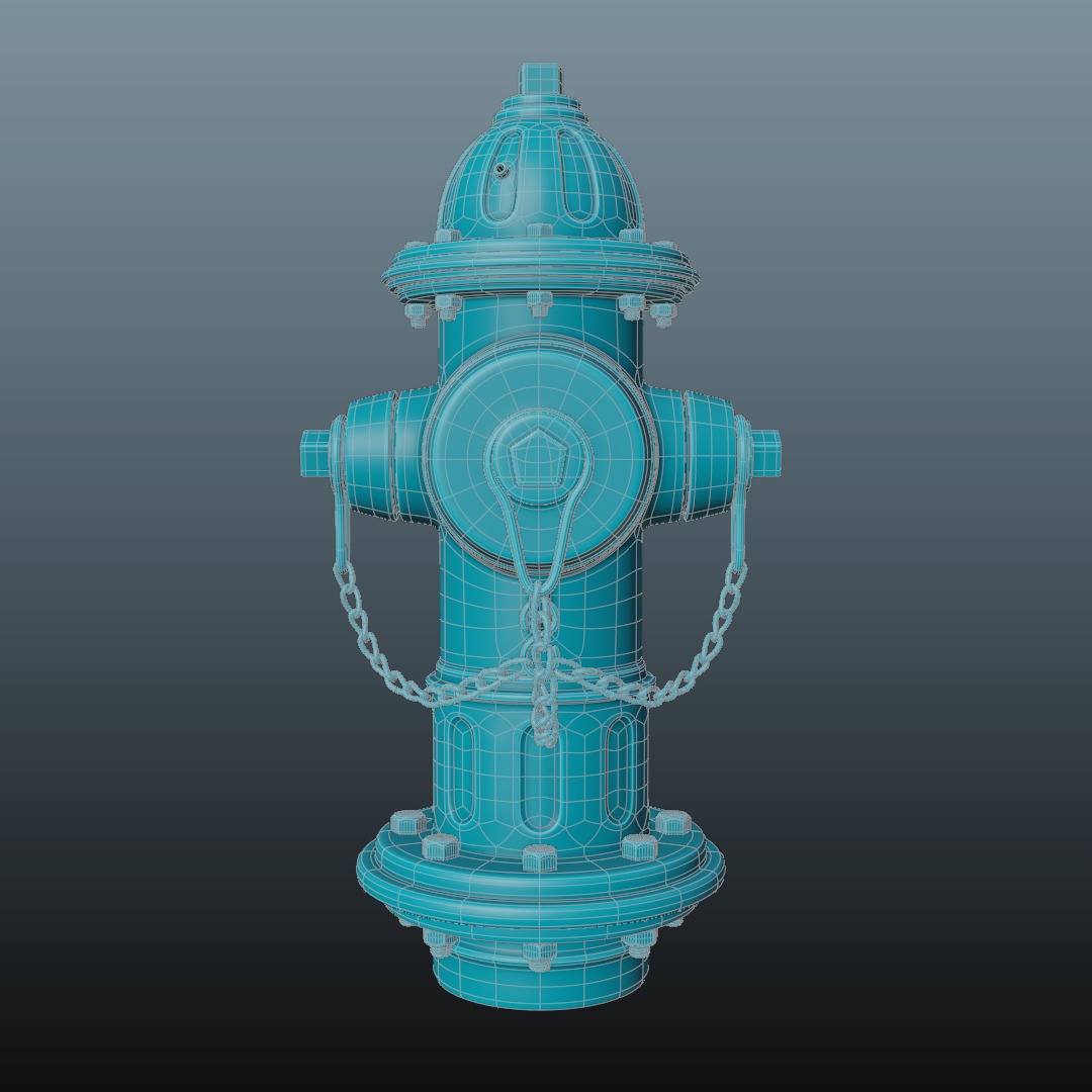 Fire Hydrant 3D model_16