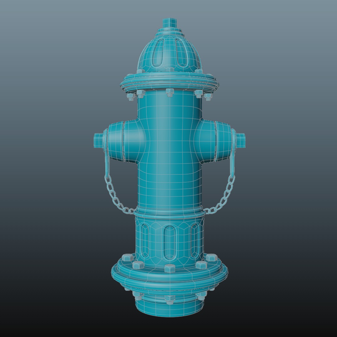Fire Hydrant 3D model_17
