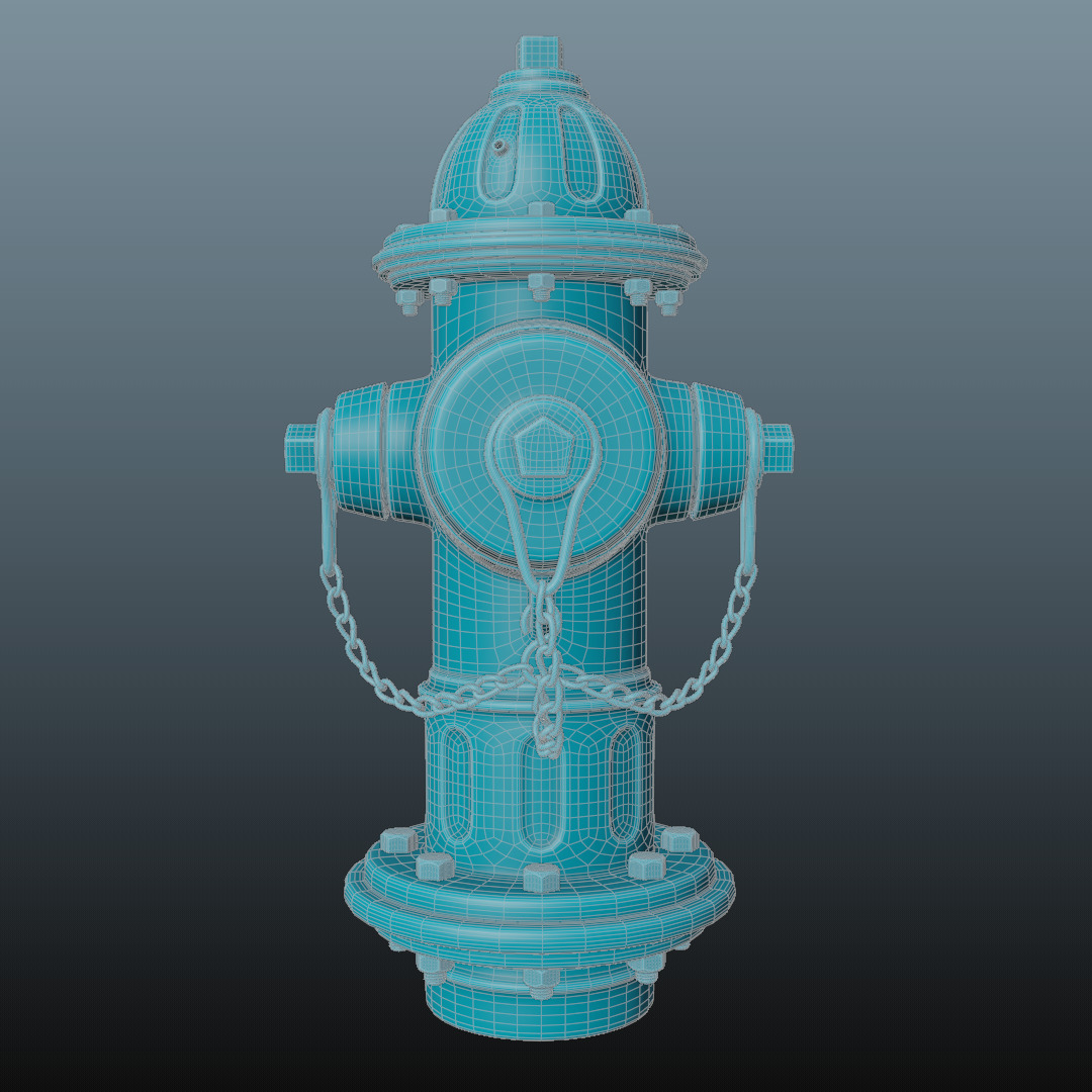 Fire Hydrant 3D model_23