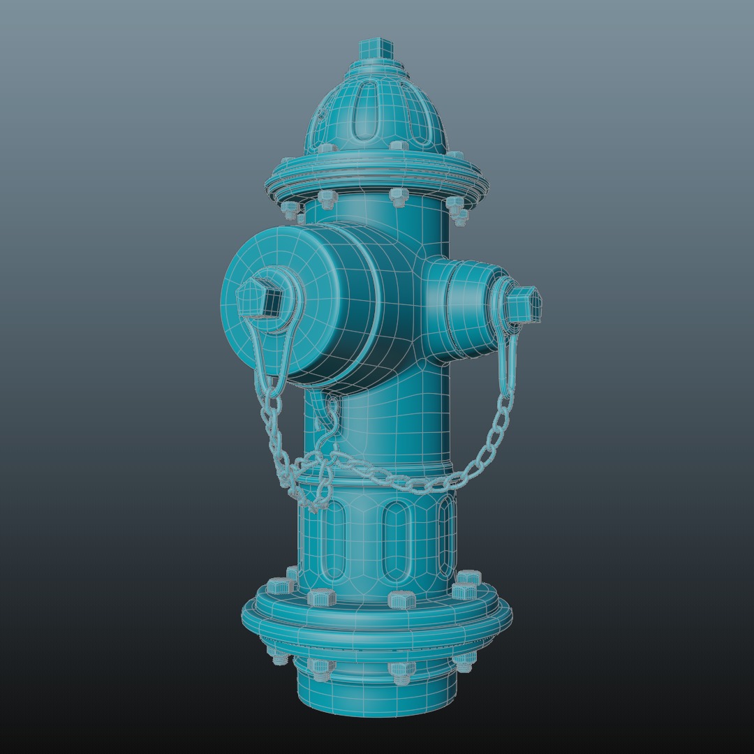 Fire Hydrant 3D model_13