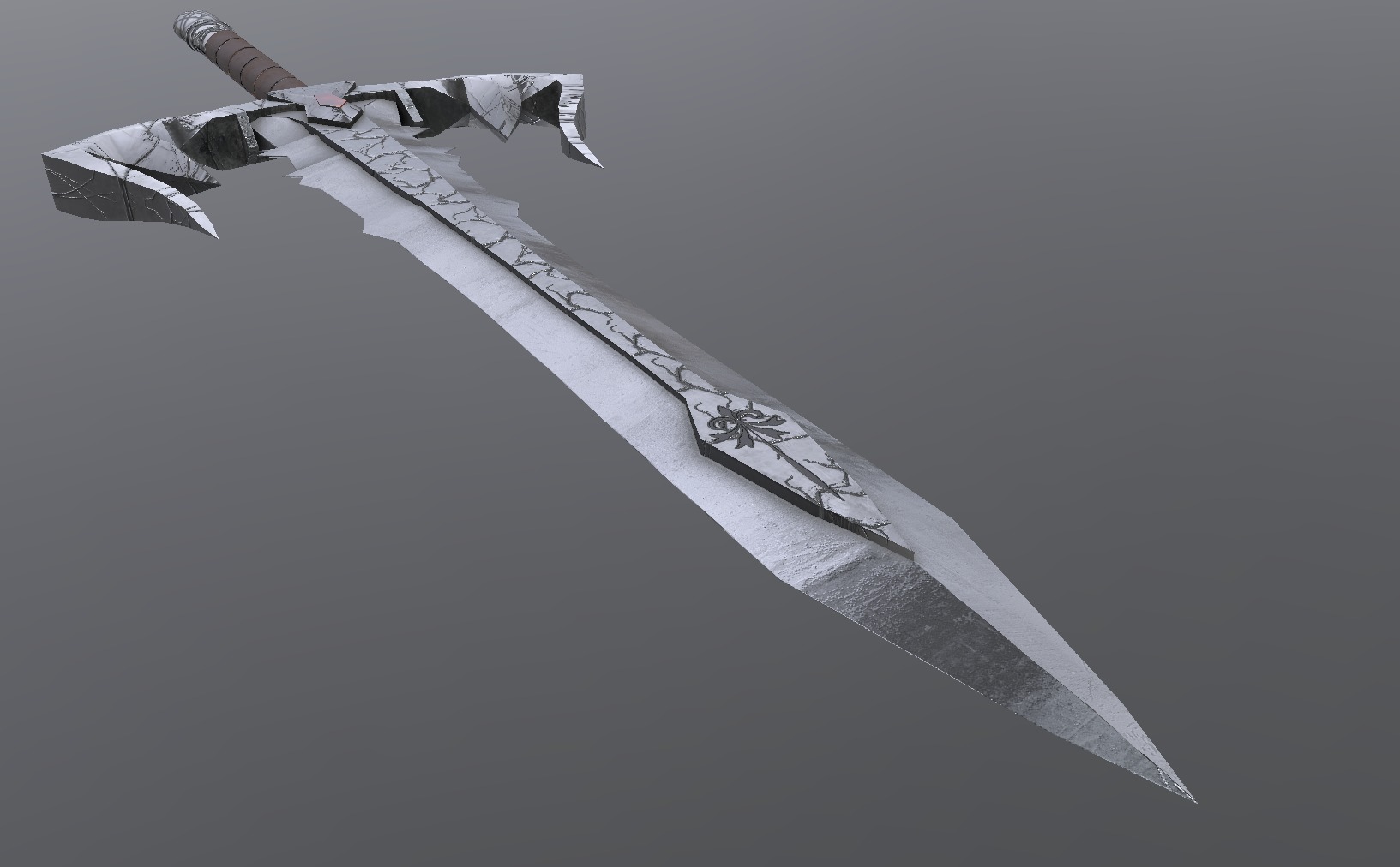 Fantasy Detailed Low-Poly Game Ready Battle Thunder Sword Low-poly 3D model_12