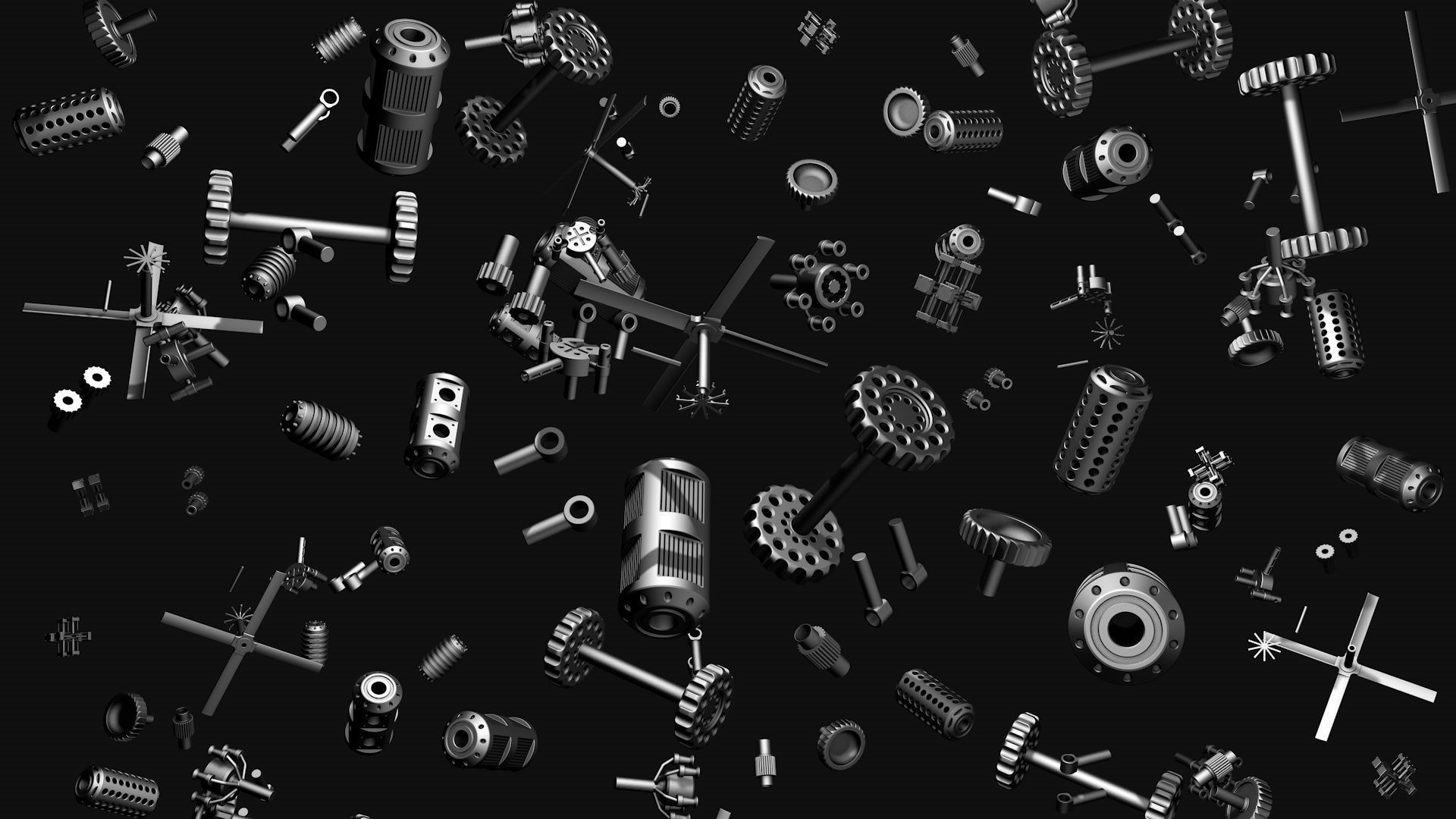 Mega Pack Hard Surface Kitbash R1 3D model_6