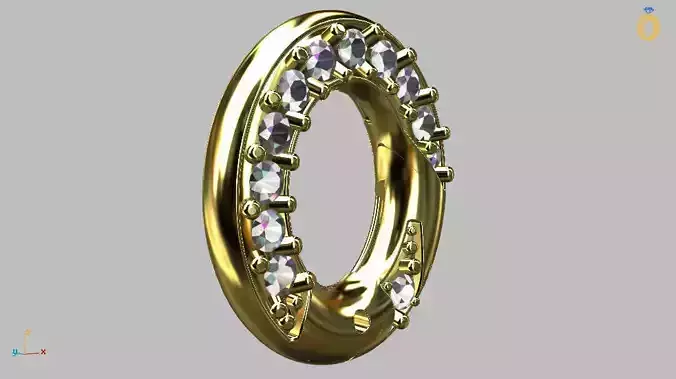 Studded Oval Pendant