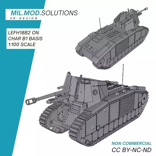 leFH18B2 Selbstfahrlafette auf Char B1 Basis