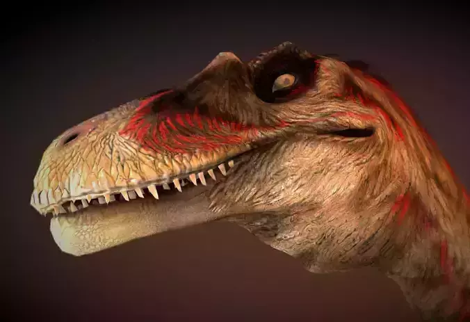 Dakotaraptor Low-poly 3D model