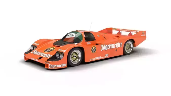 Porsche 956 Group C Brun 1982 Jagermeister Racing 3d model  3D model