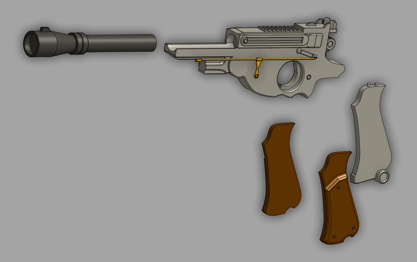 Mandalorian Blaster 3D print model_8