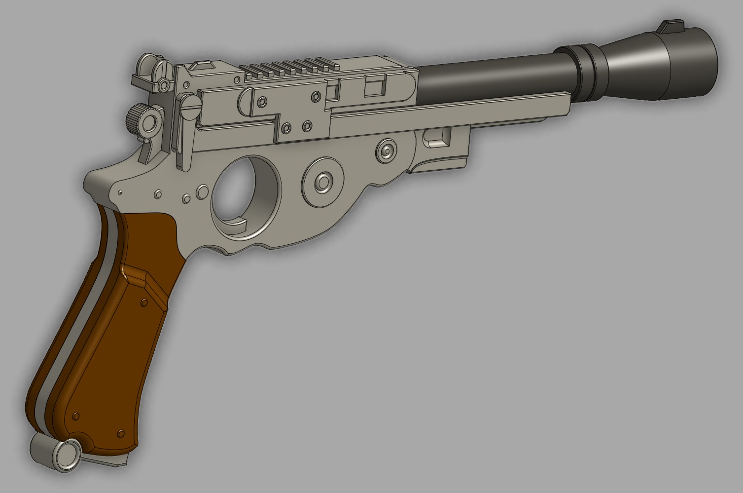 Mandalorian Blaster 3D print model_4