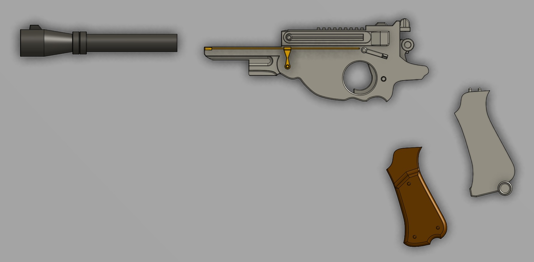 Mandalorian Blaster 3D print model_6