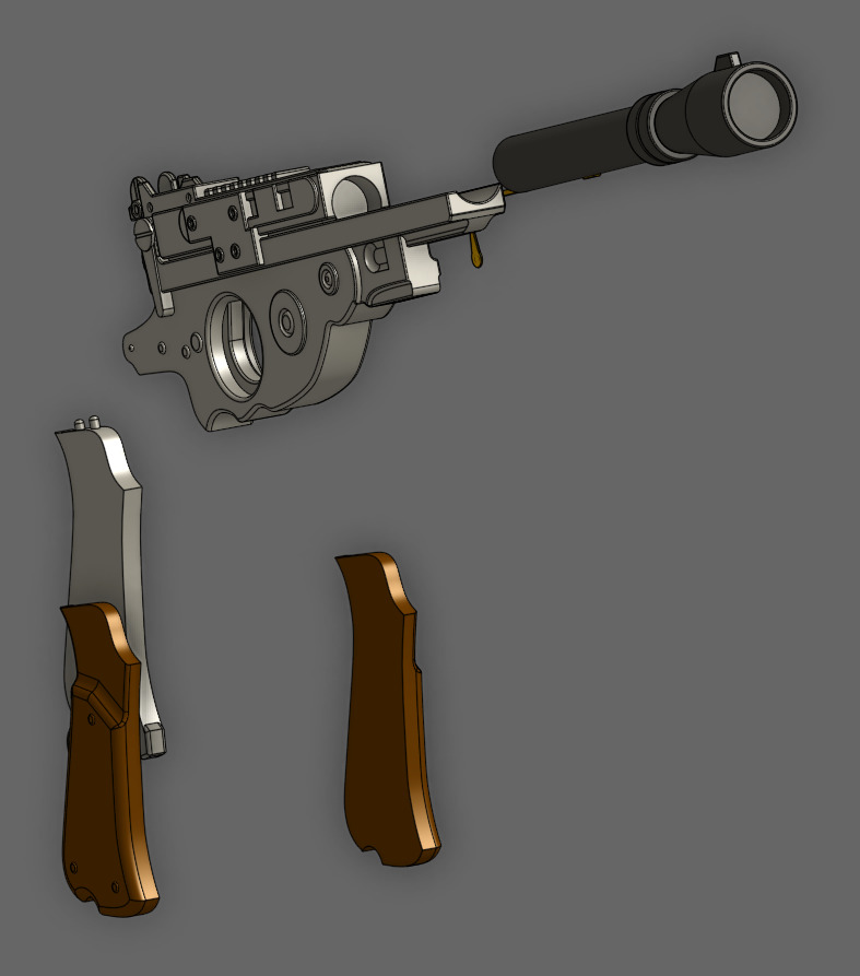 Mandalorian Blaster 3D print model_12