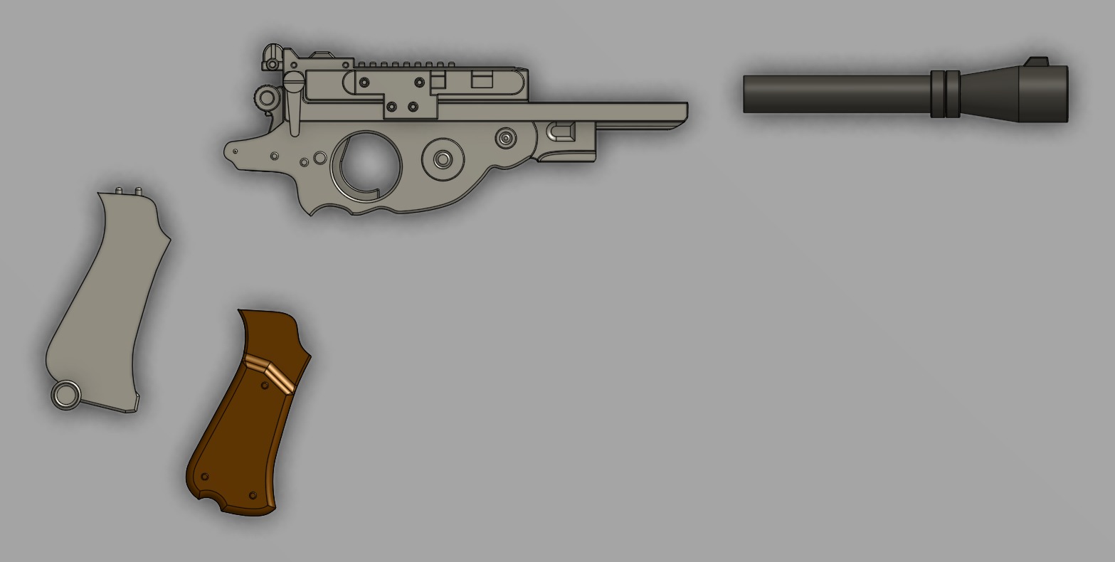 Mandalorian Blaster 3D print model_10