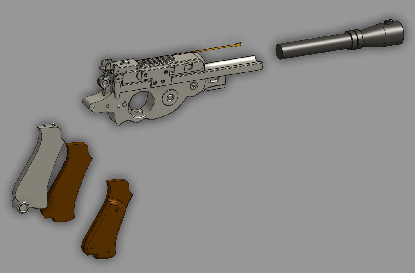 Mandalorian Blaster 3D print model_11