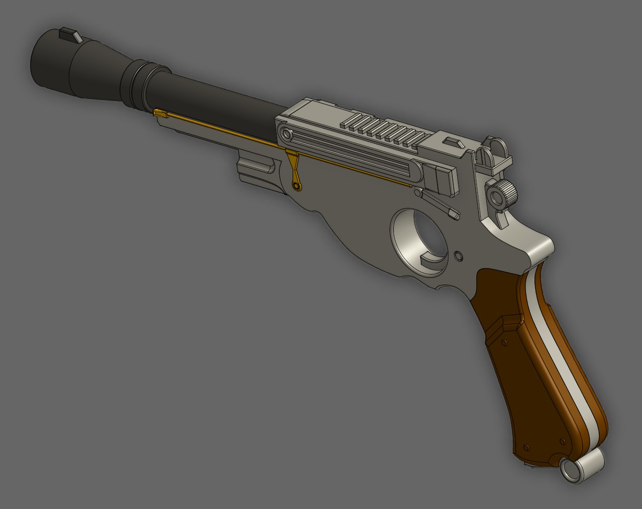 Mandalorian Blaster 3D print model_1