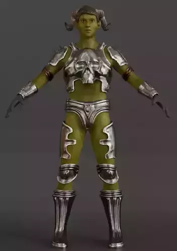 green elf with horns