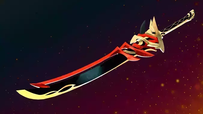 Redhorn Stonethresher - Genshin Impact - Substance Files Low-poly 3D model