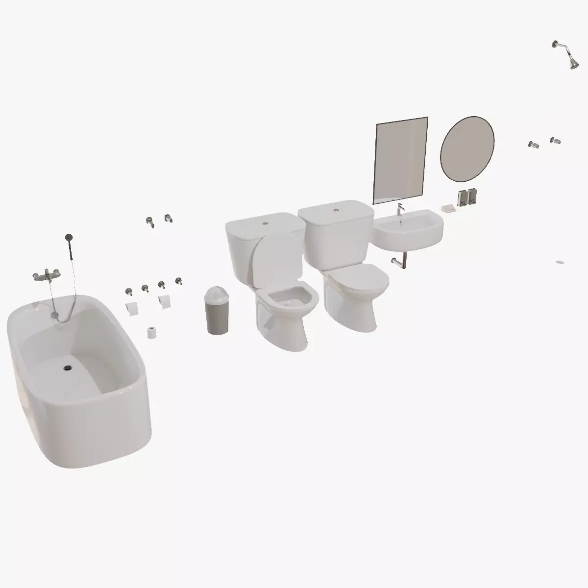 BathRoom Props 3D model