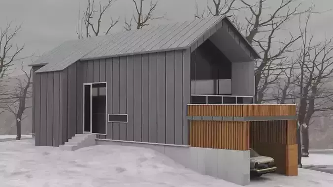  Game-Ready Cozy Cabin in the Snow
