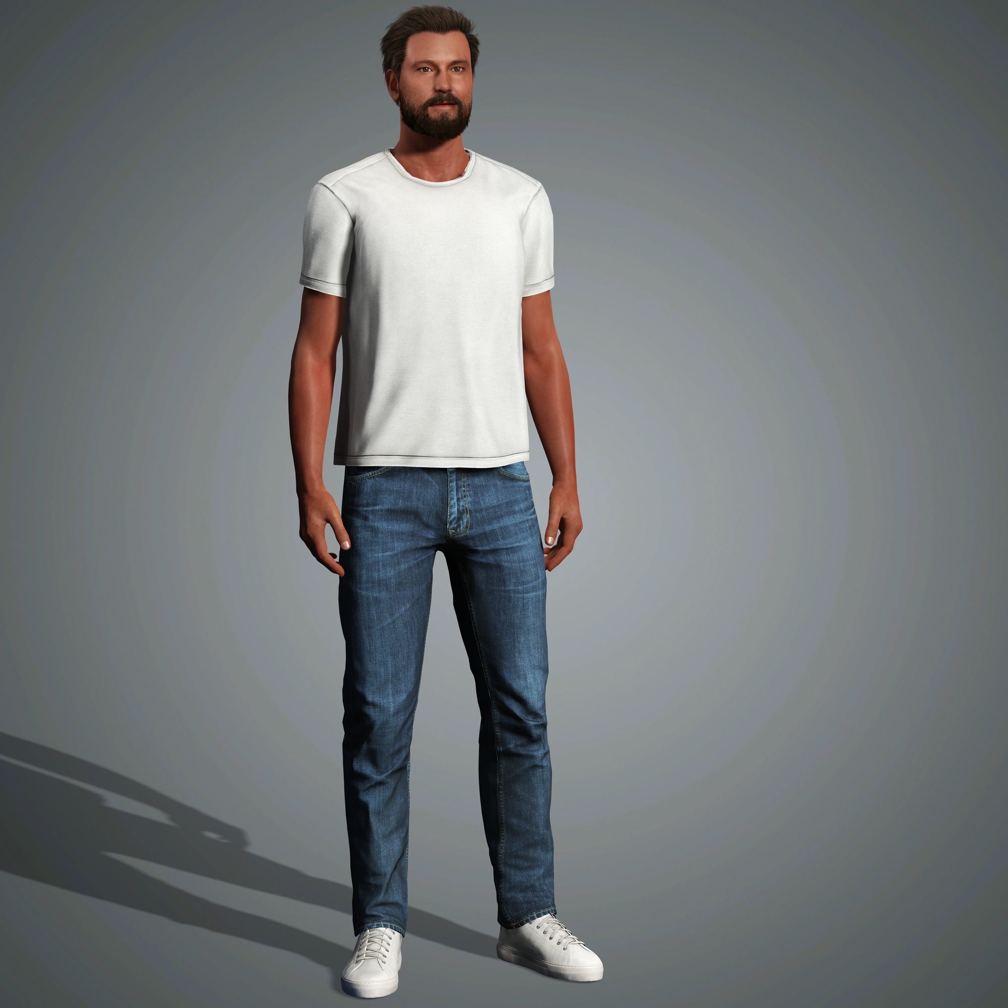 Ben Affleck Character Low-poly 3D model_11